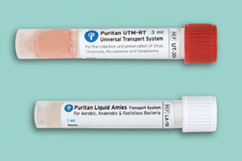 Imagen: Los sistemas diagnósticos de transporte y recolección Puritan UTM y Puritan Liquid Amies (Fotografía cortesía de Puritan Medical Products Co. LLC).